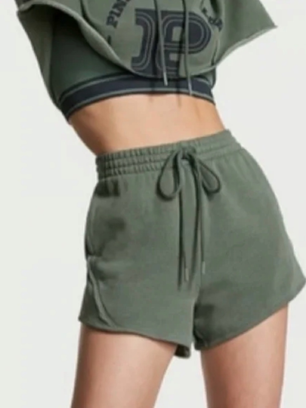 VS PINK Green Loungewear Shorts Medium